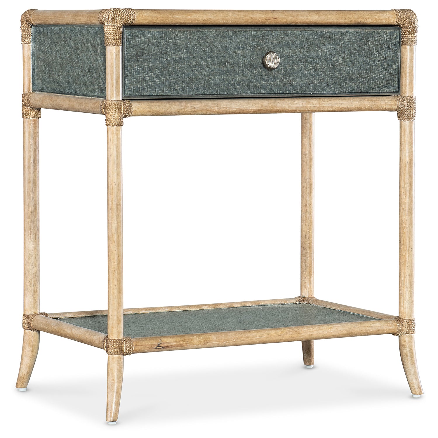 Hooker Furniture Retreat Pole Rattan Bedside Table