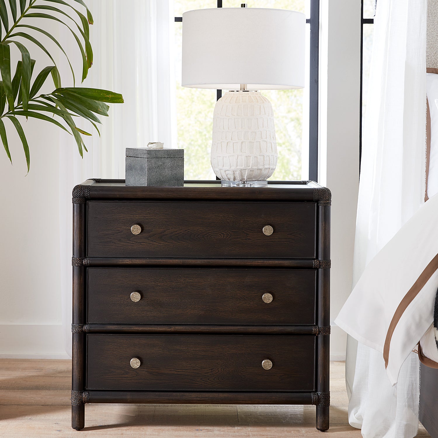 Hooker Furniture Retreat Pole Rattan Nightstand