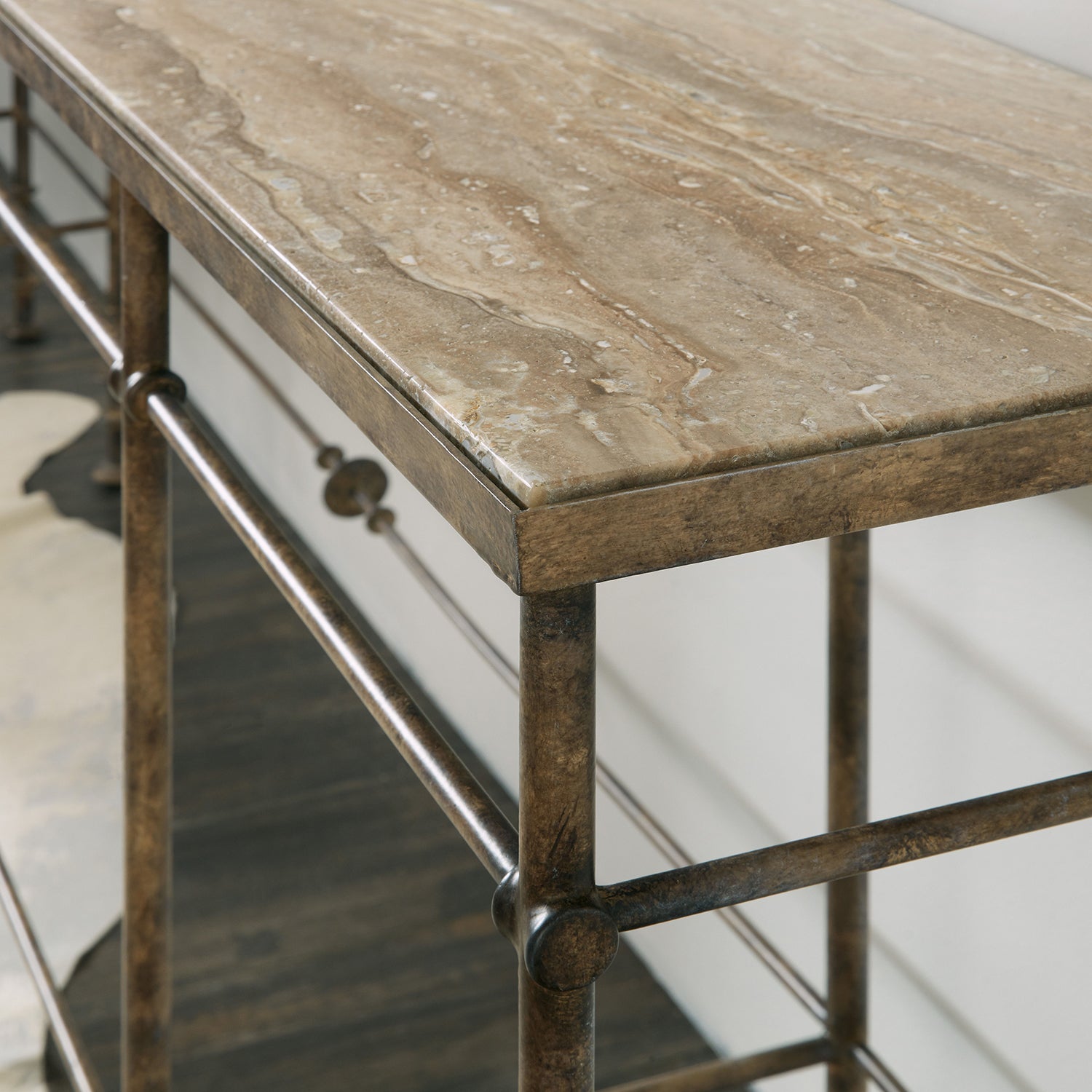 Hooker Furniture La Grange St James Metal and Stone Console