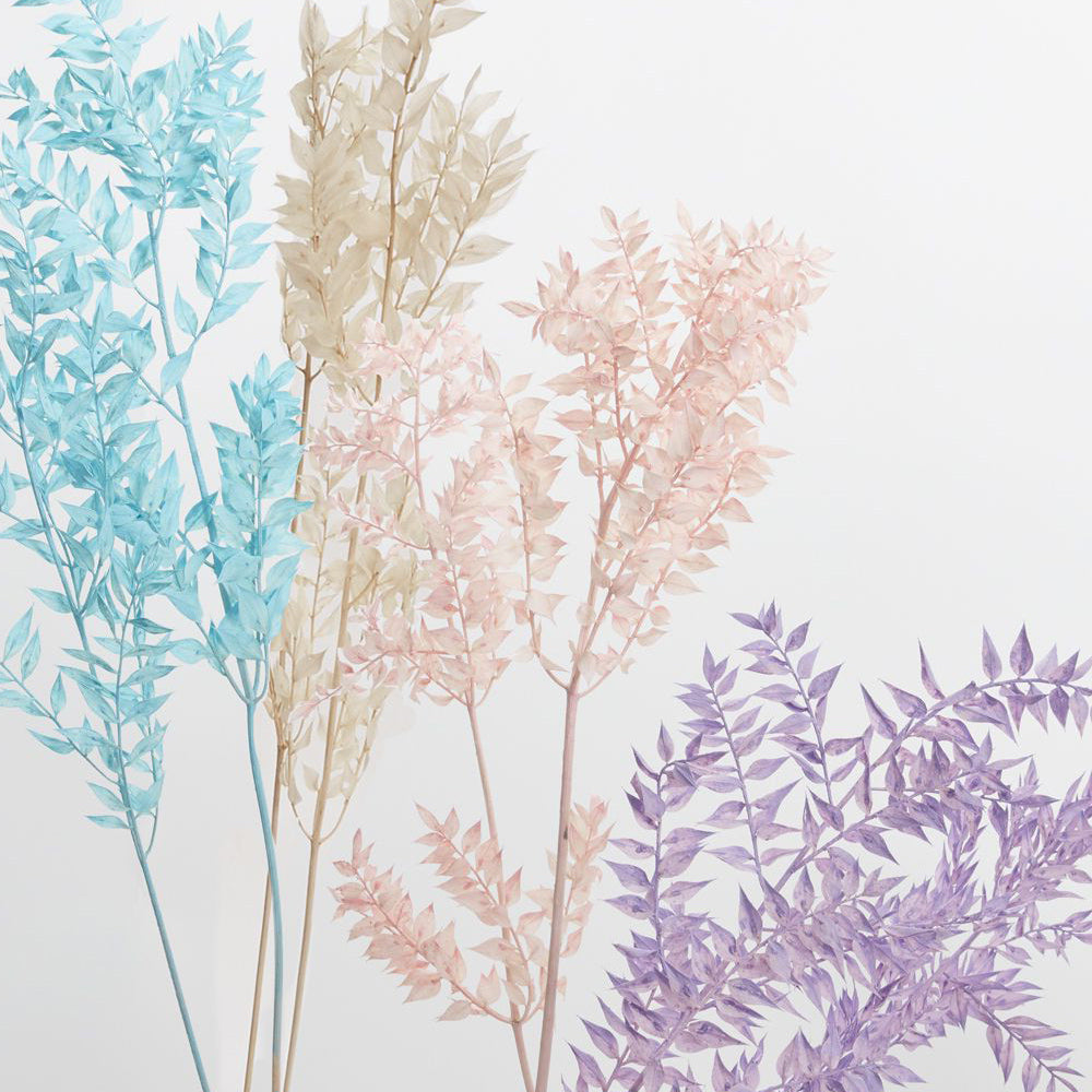 Ruscus Faux Plant Stem Set of 4