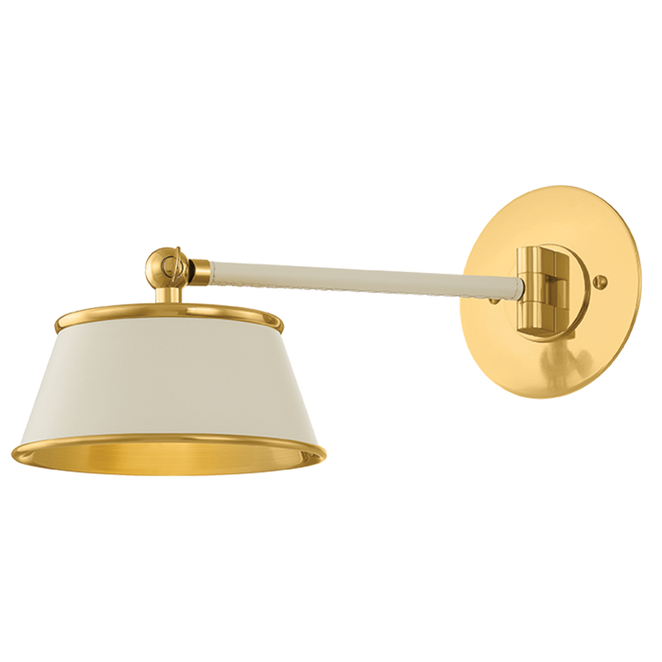 Hudson Valley Lighting Lanesville Wall Sconce in Aged Brass, primary product view