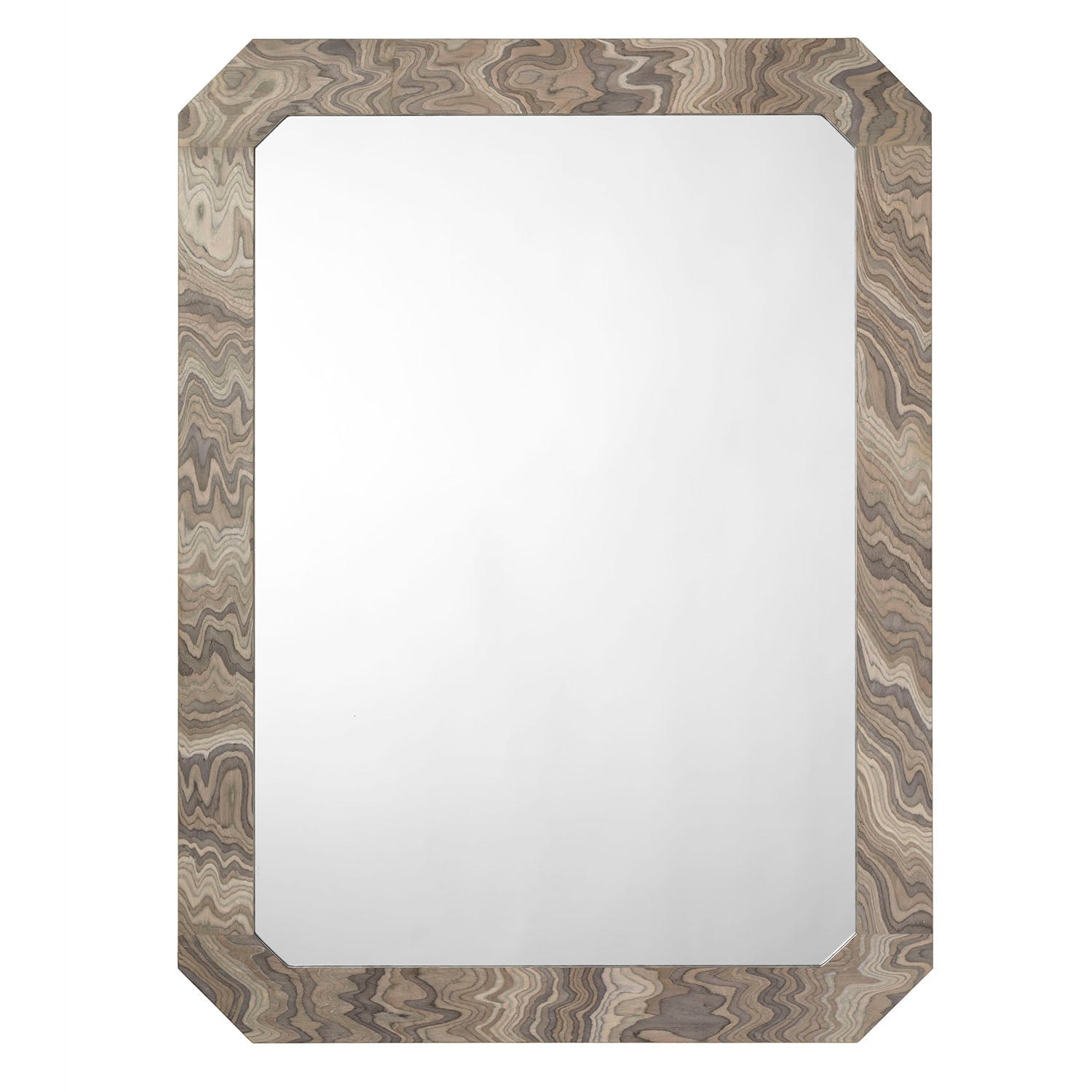 Jamie Young Ravine Sand Grey Veneer Wall Mirror