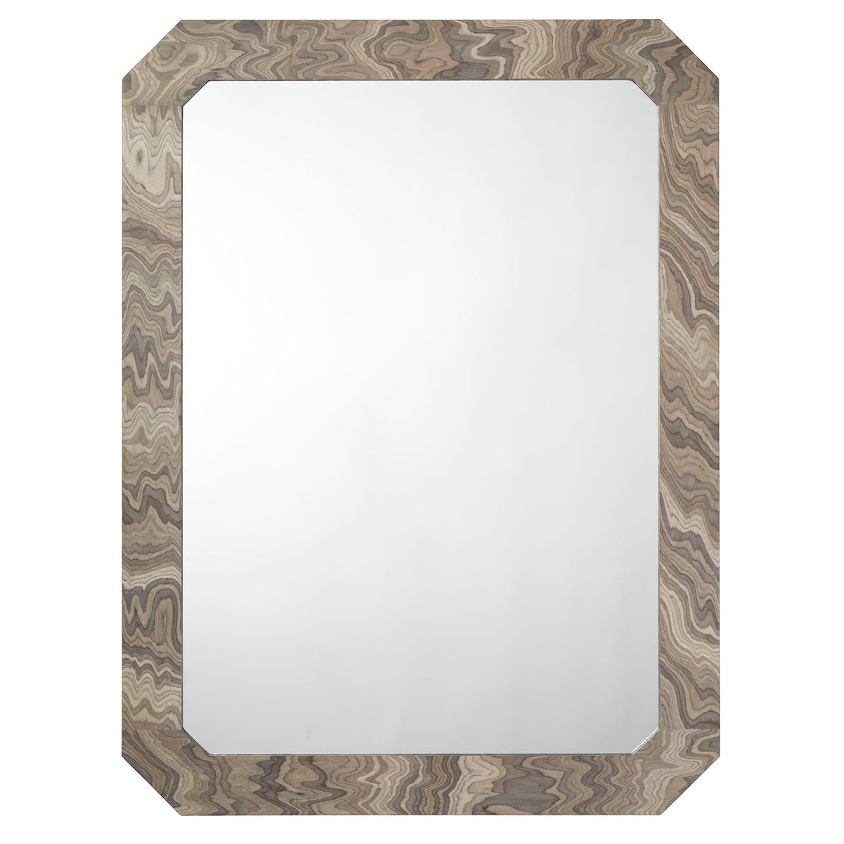 Jamie Young Ravine Sand Grey Veneer Wall Mirror