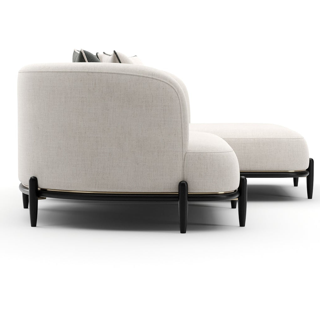 Caracole Madera RAF Small Chaise Sectional Sofa