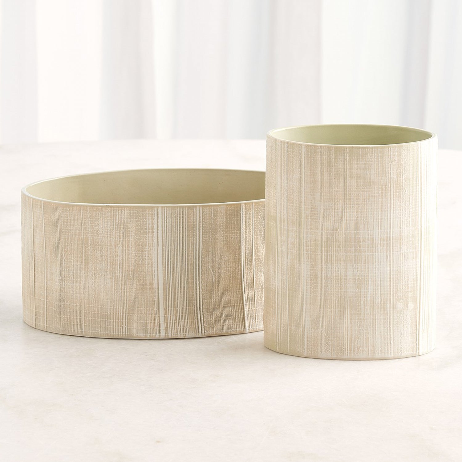 Studio A Cross Hatch Compote