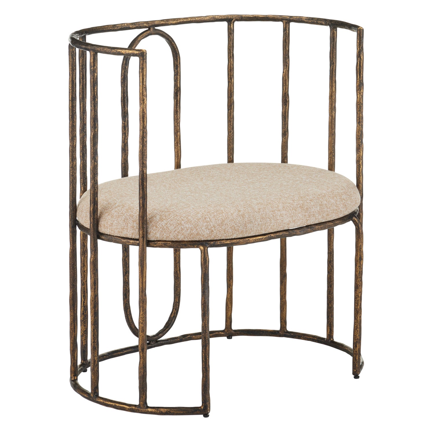 Currey & Co Euclid Boucle Seashell Chair