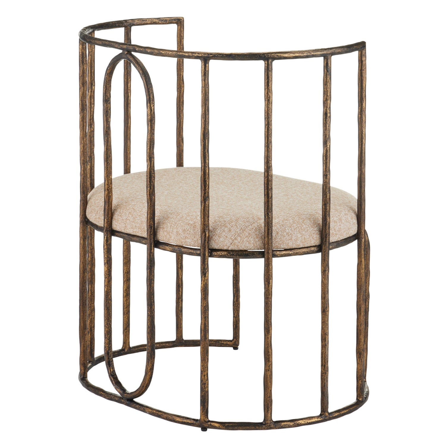 Currey & Co Euclid Boucle Seashell Chair