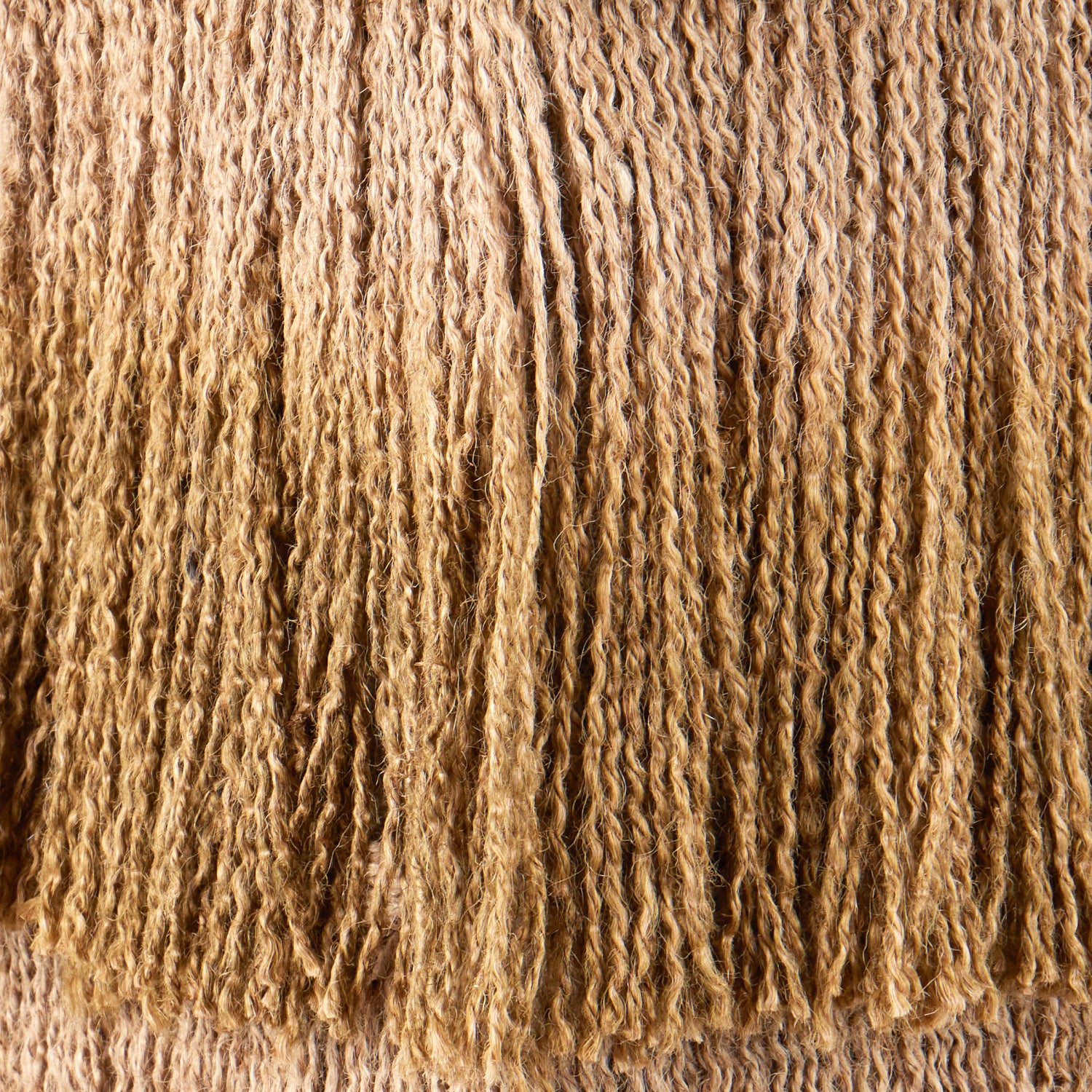 Currey & Co Jute Bronze Fringe Ottoman