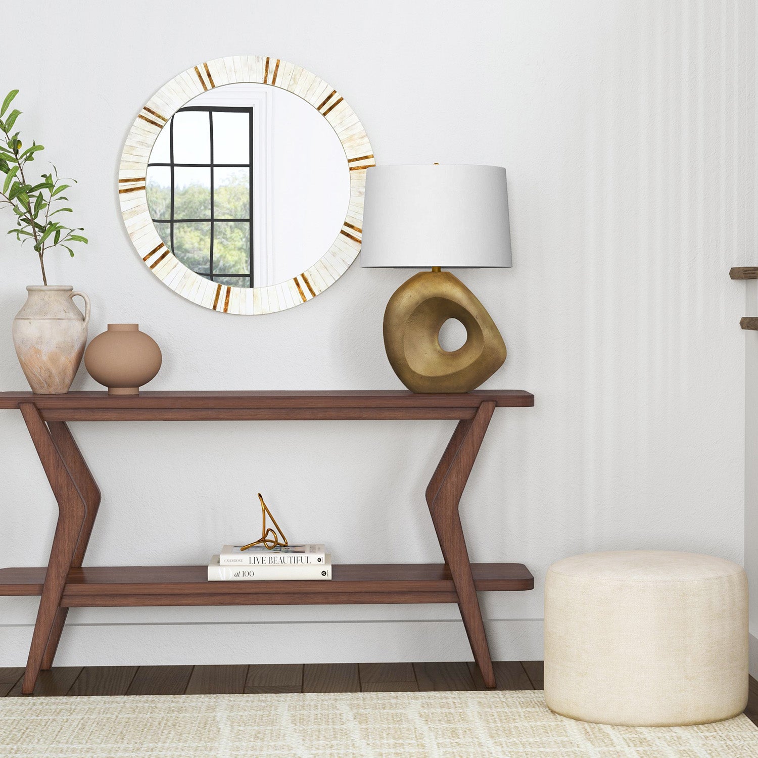 Bassett Mirror Anderson Round Ottoman