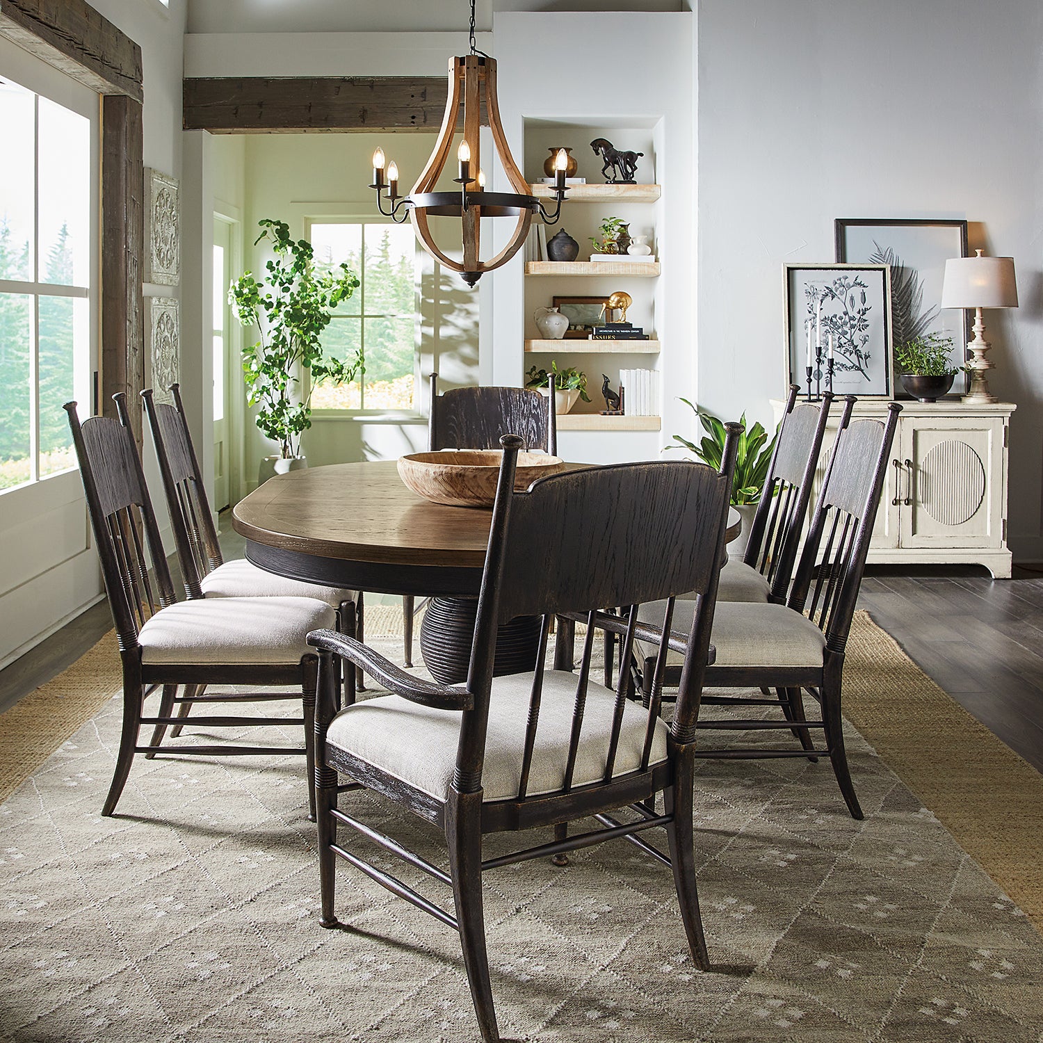 Hooker Furniture Americana Upholstered Seat Side Chair Set of 2