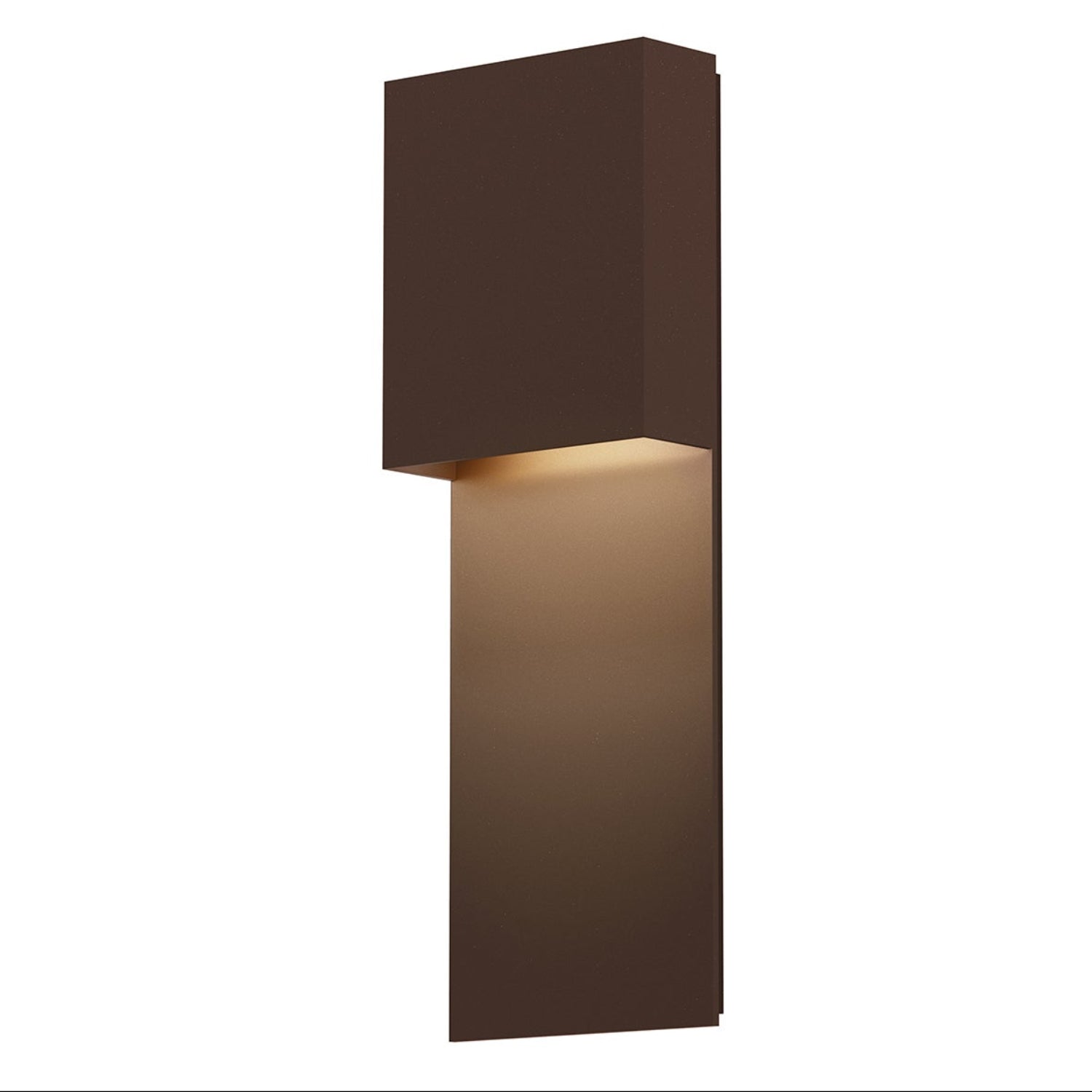Sonneman Flat Box Textured Bronze 7106.72-WL Wall Sconce