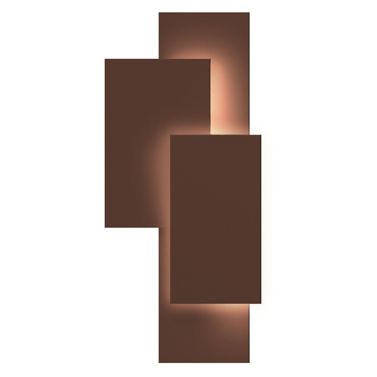 Sonneman Offset Panels Textured Bronze 7110.72-WL Wall Sconce