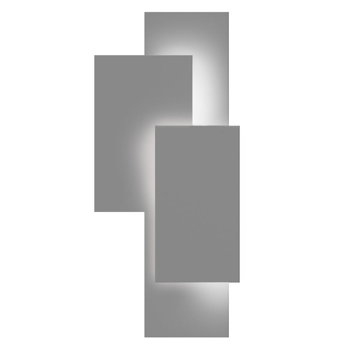 Sonneman Offset Panels Textured Gray 7110.74-WL Wall Sconce