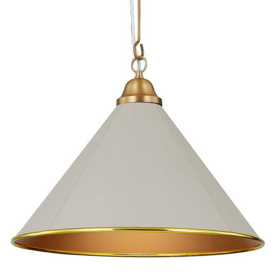 Forty West Serena Pendant, Antique Gold Metal pendant light, front view