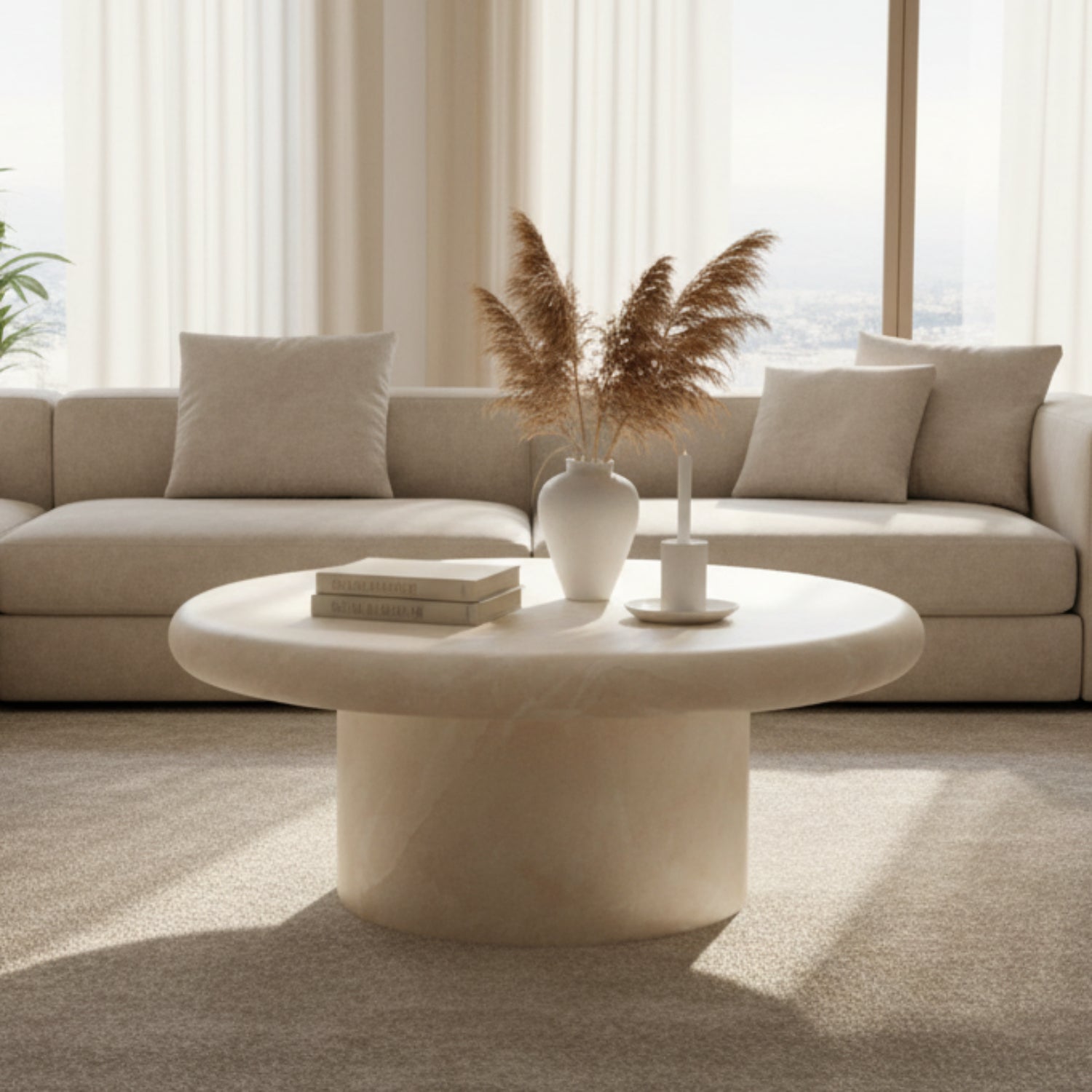 Sunset West Travertino Outdoor Coffee Table