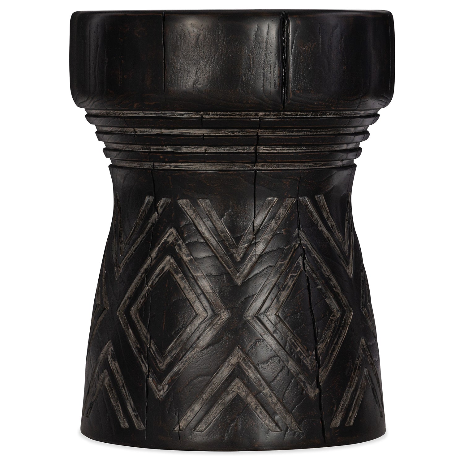 Hooker Furniture Commerce & Market Carved Stump Side Table