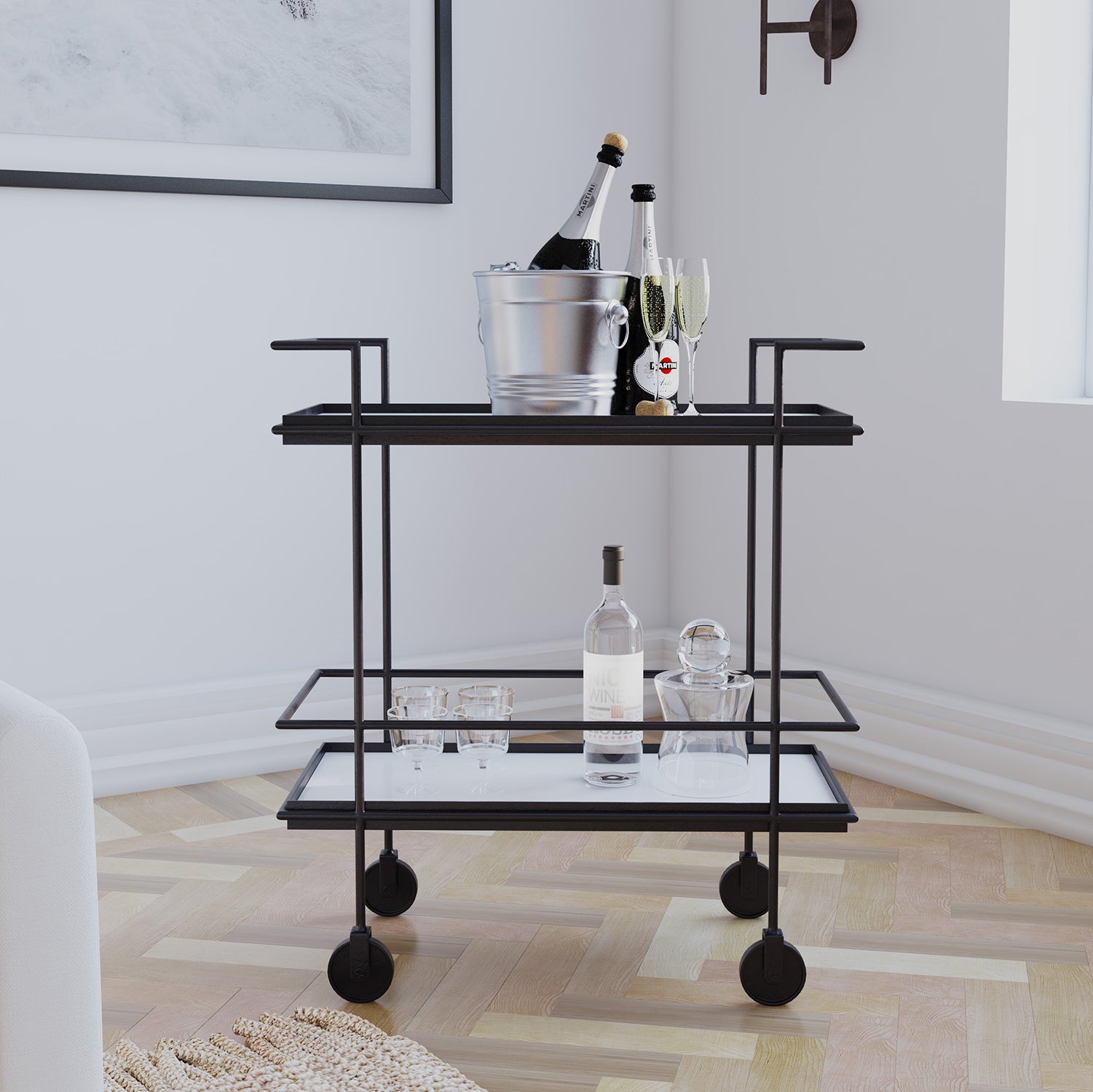 Hooker Furniture Commerce & Market Bar Cart