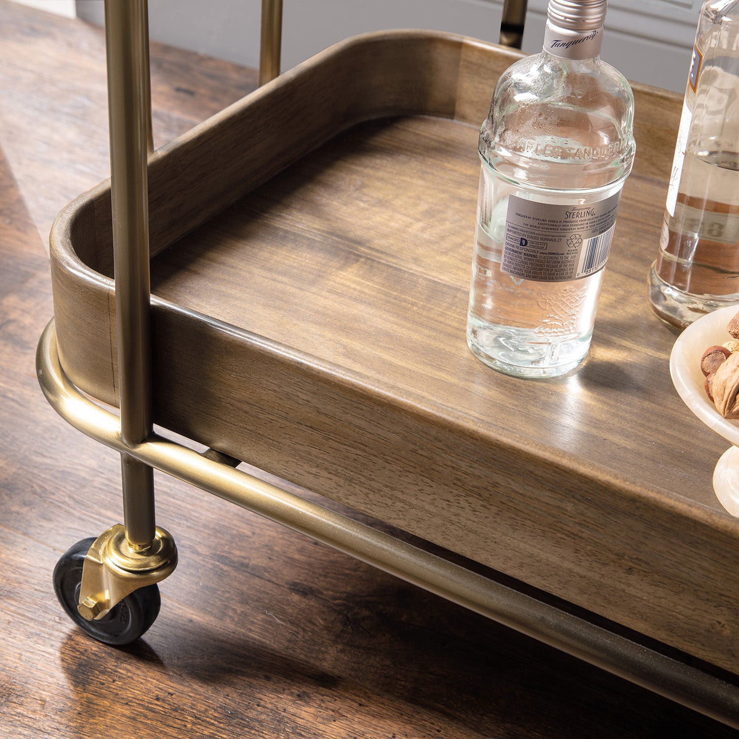 Hooker Furniture Commerce and Market Walnut Wine and Bar Cart