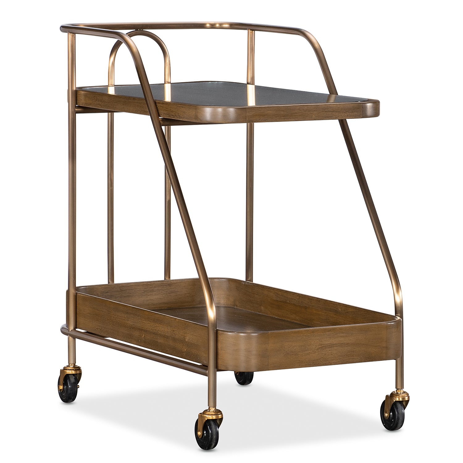 Hooker Furniture Commerce and Market Walnut Wine and Bar Cart
