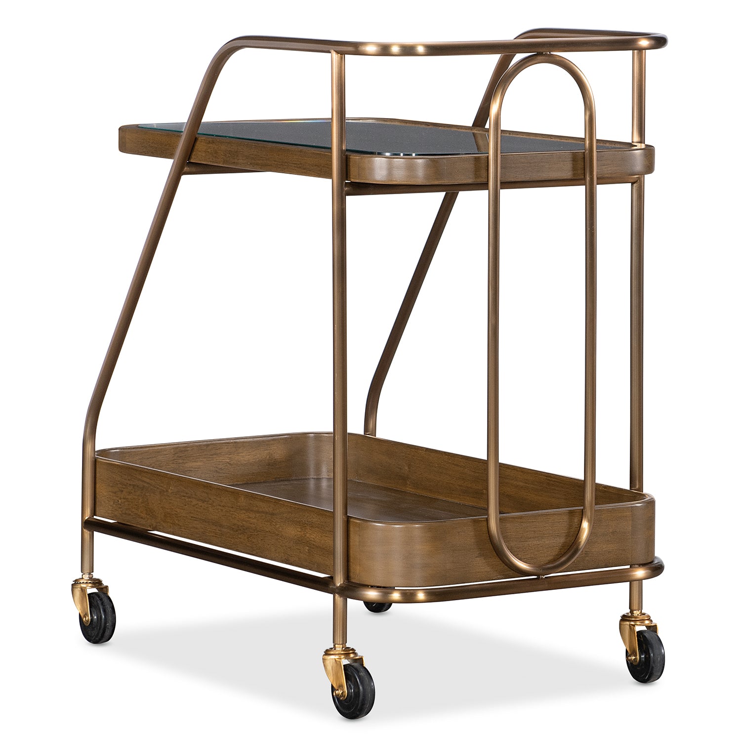 Hooker Furniture Commerce and Market Walnut Wine and Bar Cart