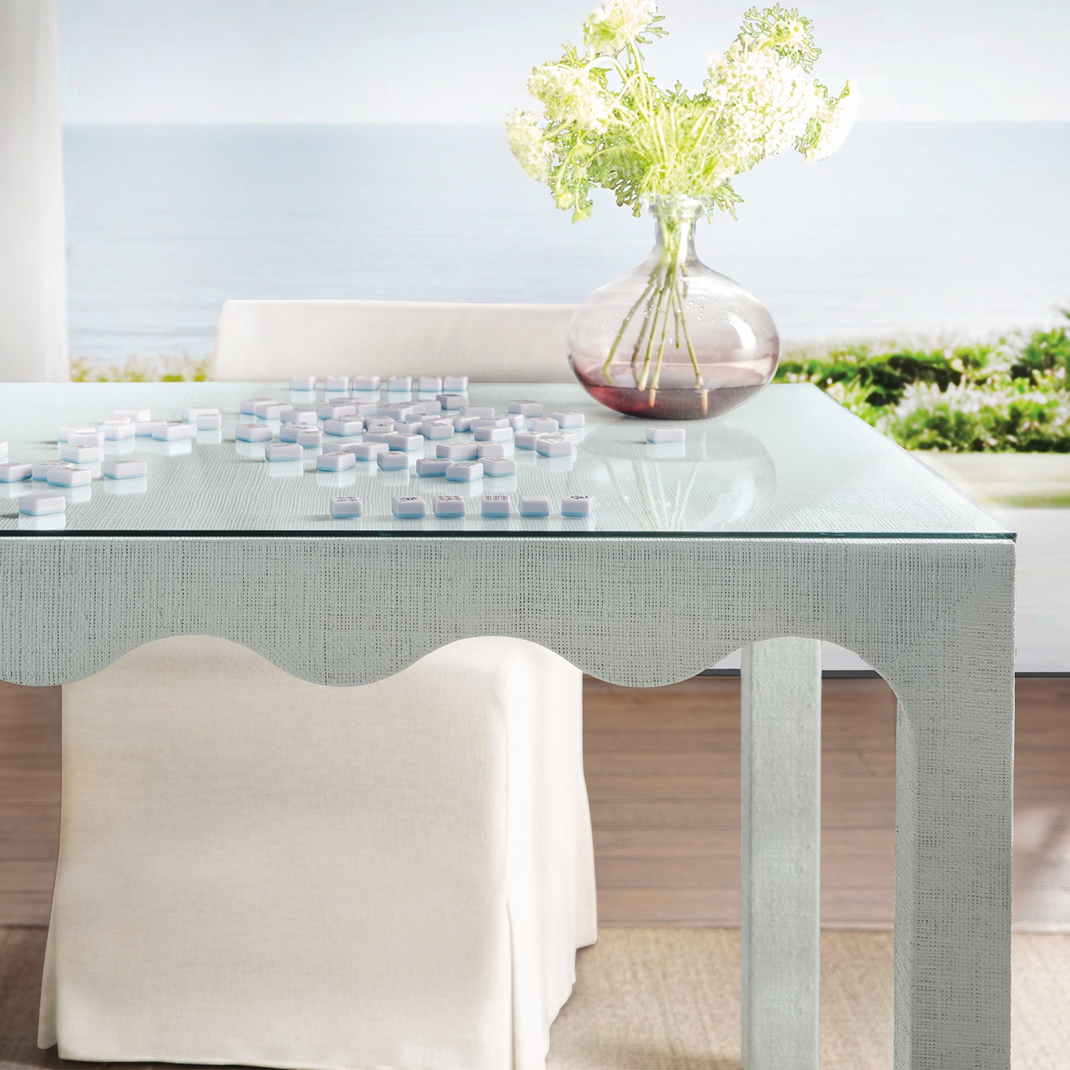 Hooker Furniture Commerce and Market Naomi Blue Game Table