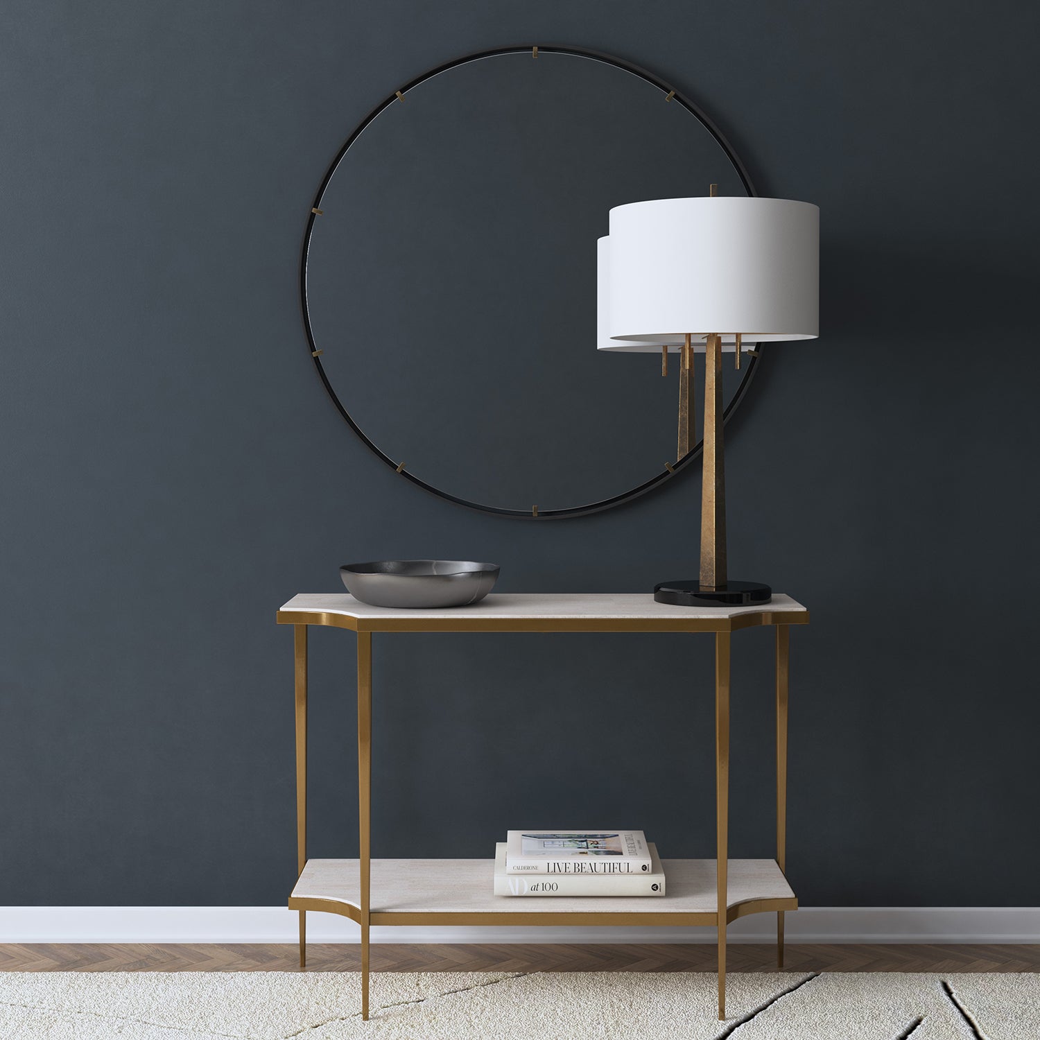 Hooker Furniture Commerce & Market Gold Console Table