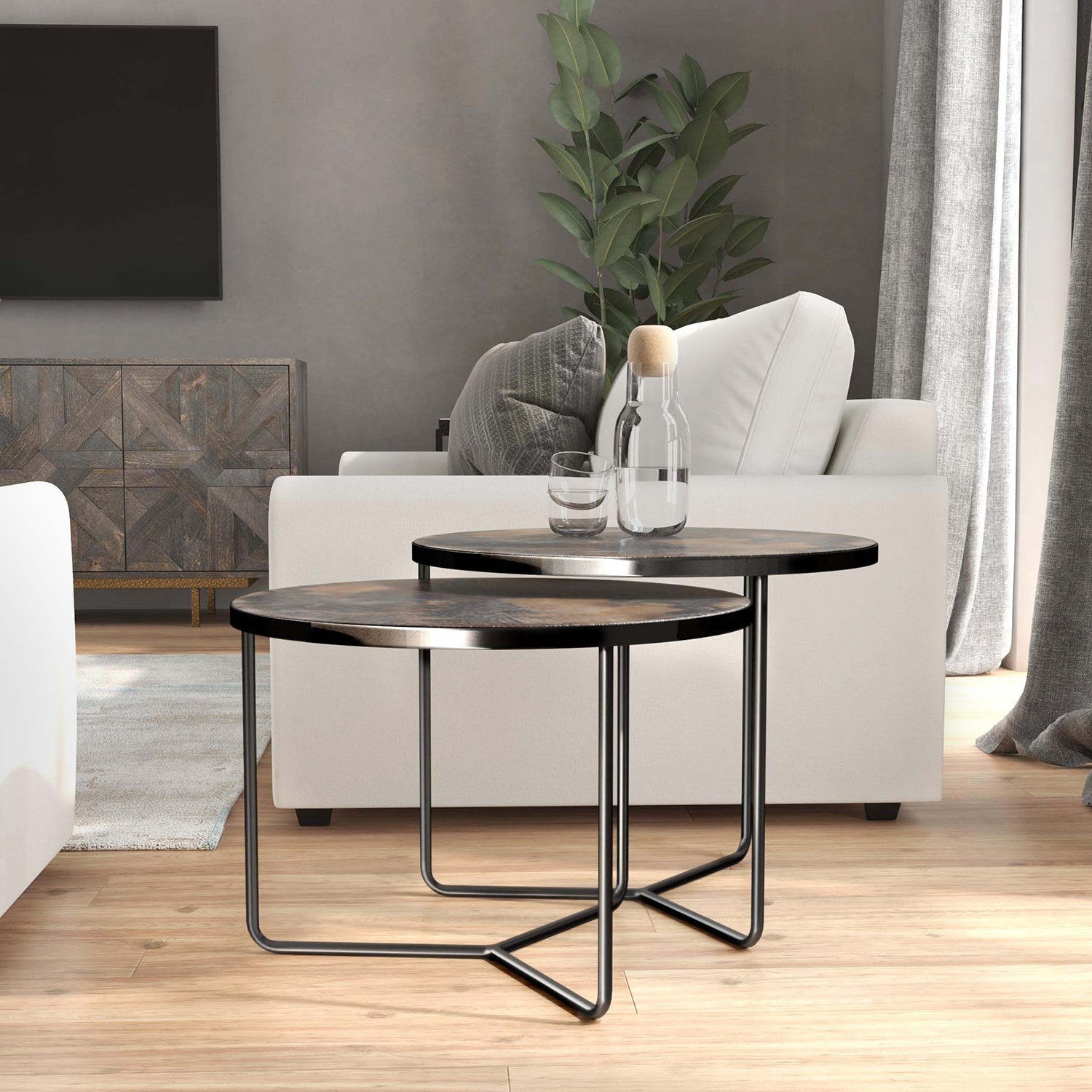 Hooker Furniture Commerce & Market Bunching Cocktail Set of 2