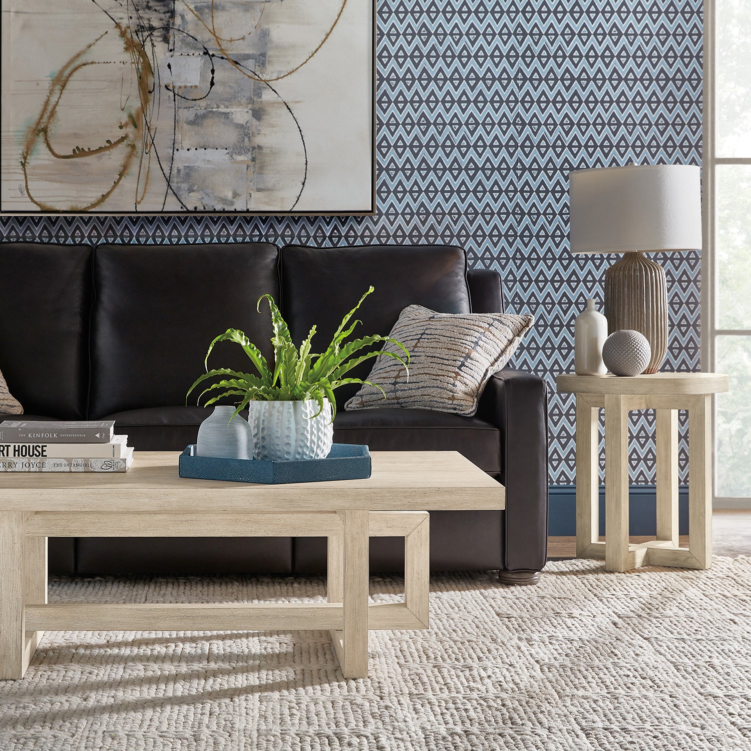 Hooker Furniture Commerce and Market Modern Side Table Set of 2