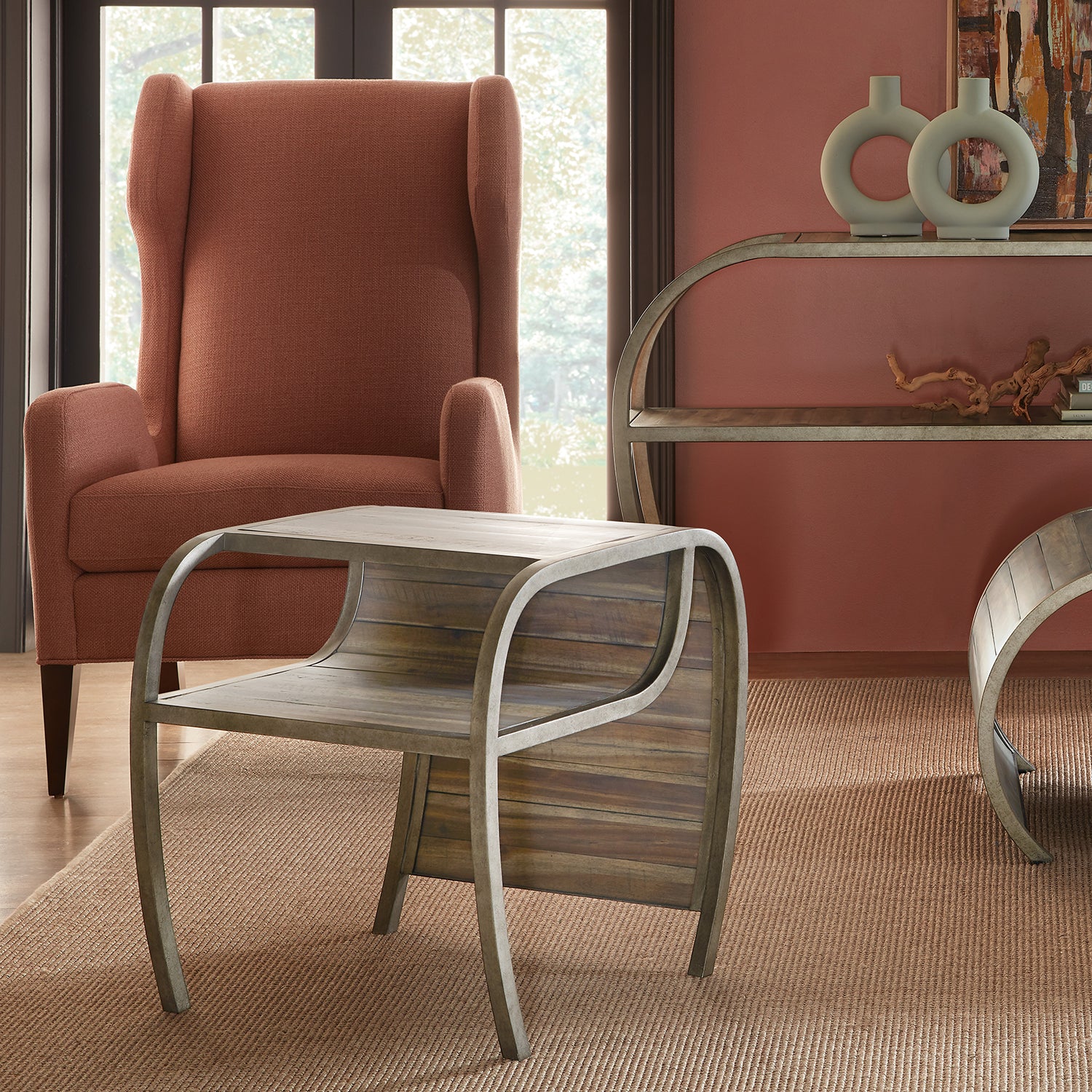 Hooker Furniture Commerce & Market Open Ended End Table Set of 2