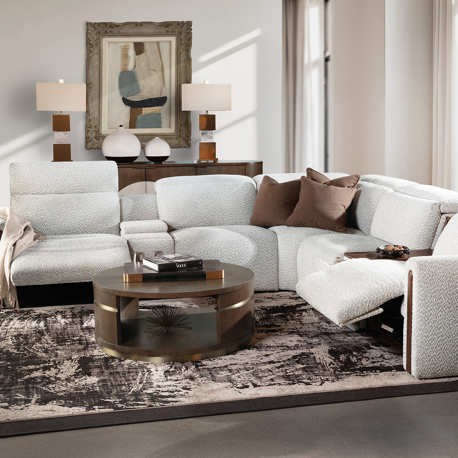 Hooker Furniture Commerce and Market Roll With It Round Cocktail Table