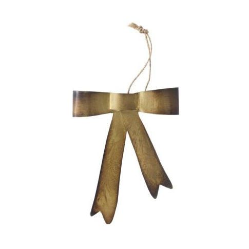 Brassy Bow Ornament Set of 3