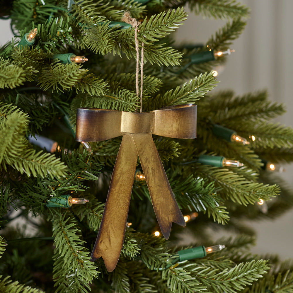 Brassy Bow Ornament Set of 3