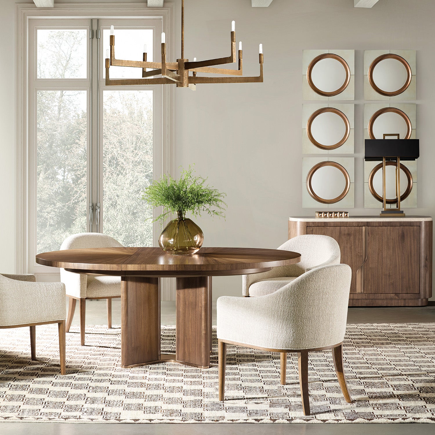 Hooker Furniture Eleana Round Dining Table with One Leaf