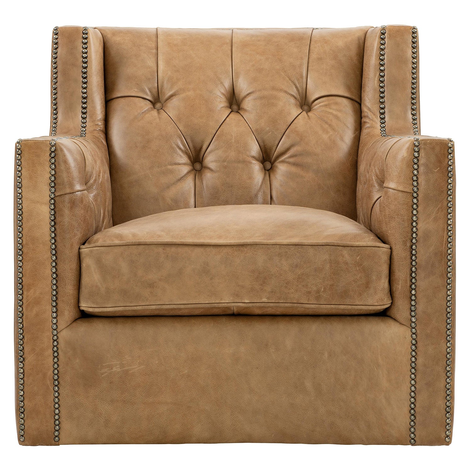 Bernhardt Living Candace Leather Swivel Chair
