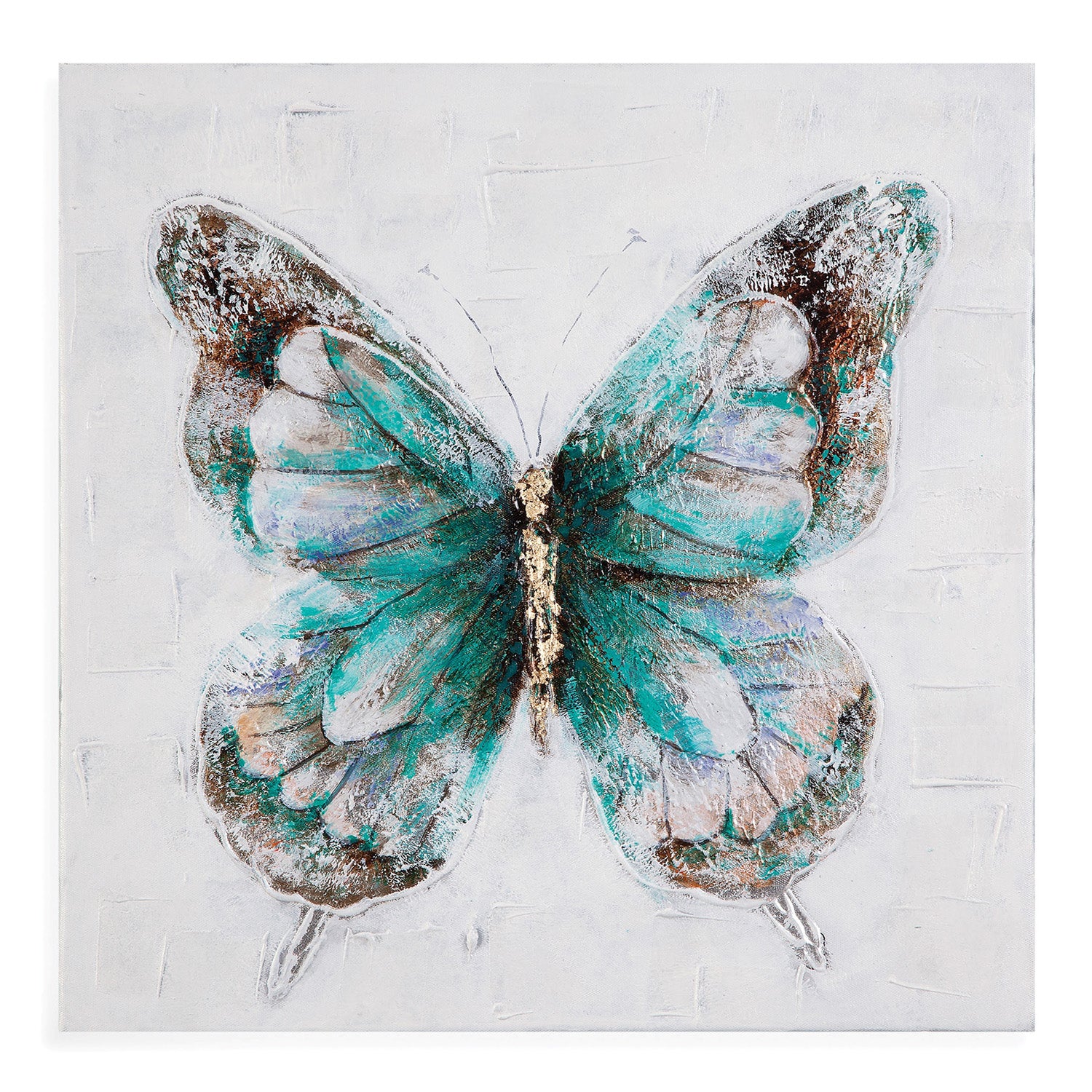 Bassett Mirror Metallic Butterflies Framed Canvas Set of 4