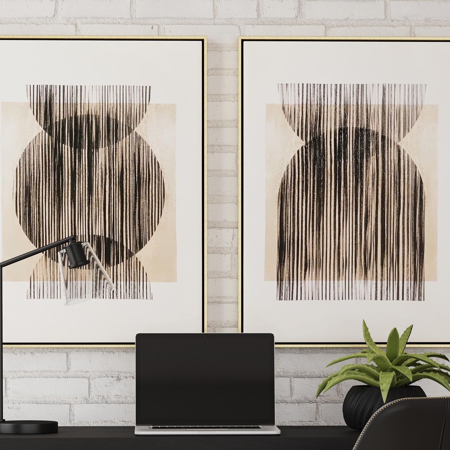 Bassett Mirror Together Framed Canvas Set of 2