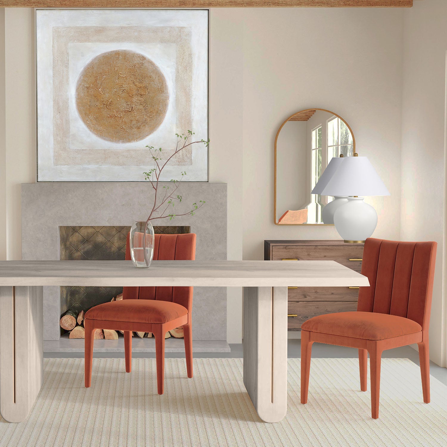 Bassett Mirror Central Framed Canvas Art