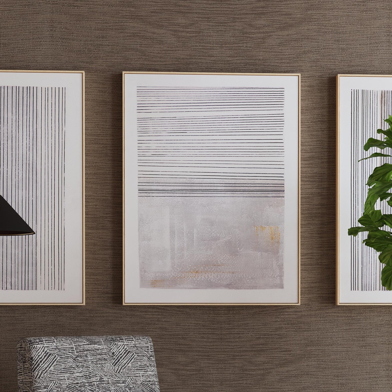 Bassett Mirror Razi Framed Canvas Set of 3