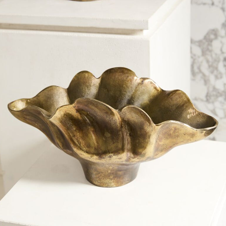 Phoenix Boat, a antiqued gold metal home decor accent