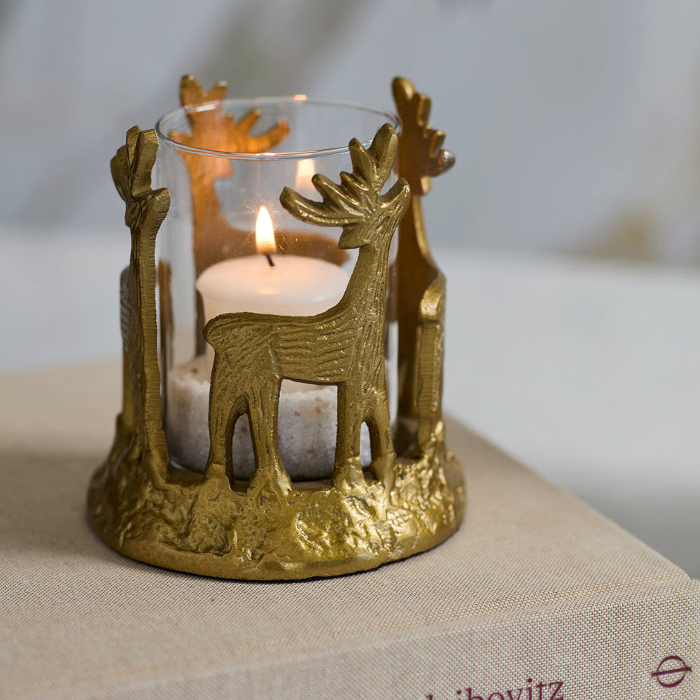 Deer Dance Votive Candleholder