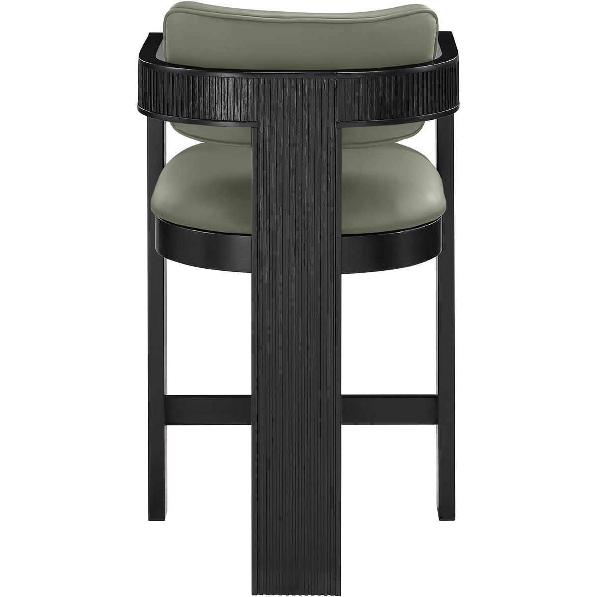 Sacha Olive Vegan Leather Upholstered Counter Stool Set of 2