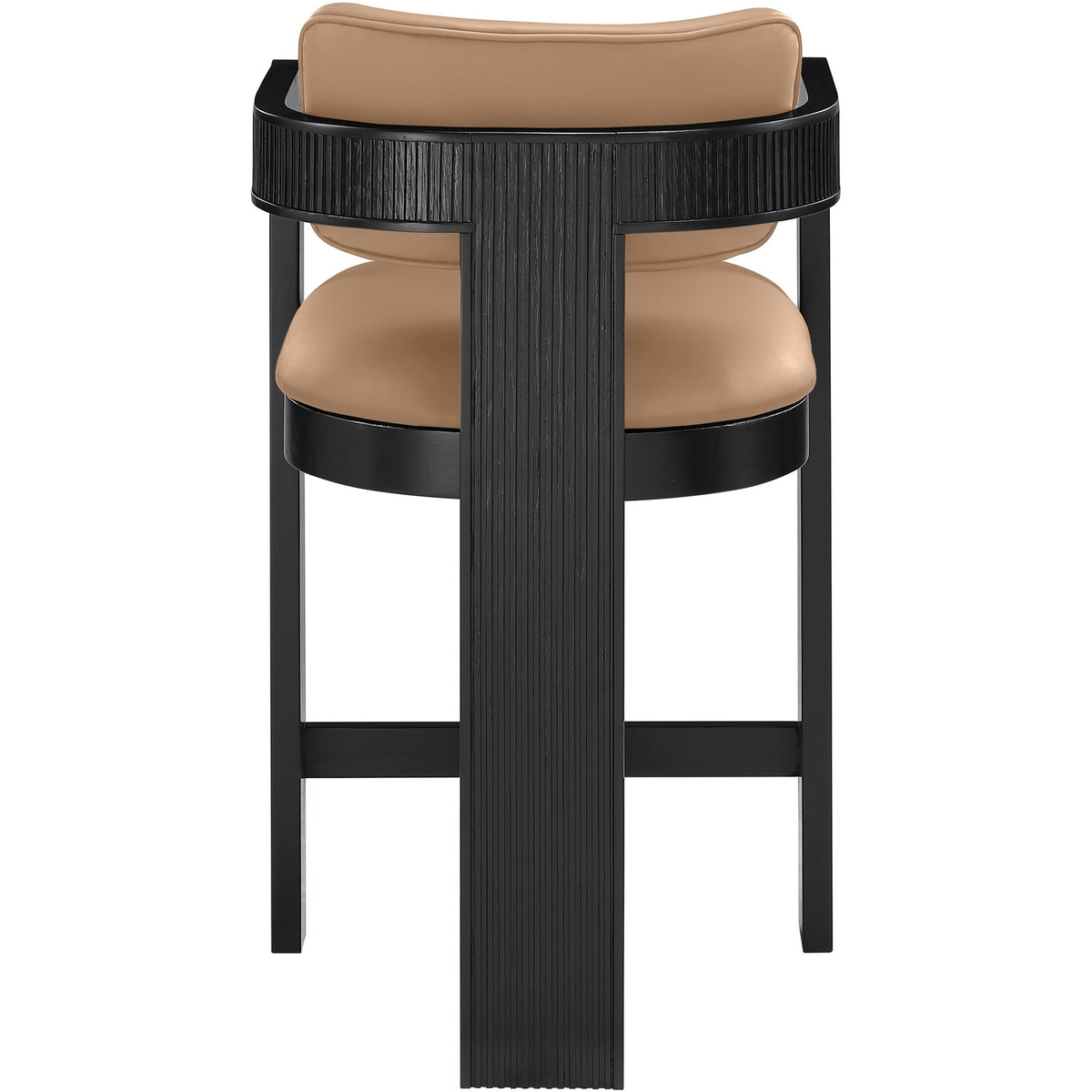Sacha Tan Vegan Leather Upholstered Counter Stool Set of 2