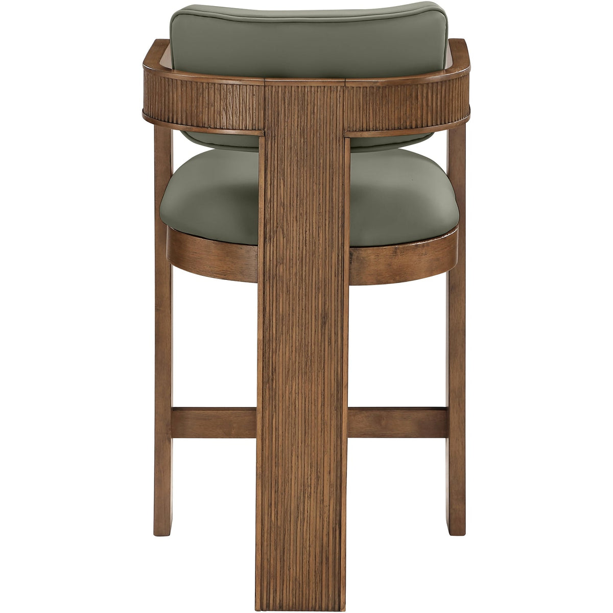 Sacha Olive Vegan Leather Upholstered Counter Stool Set of 2