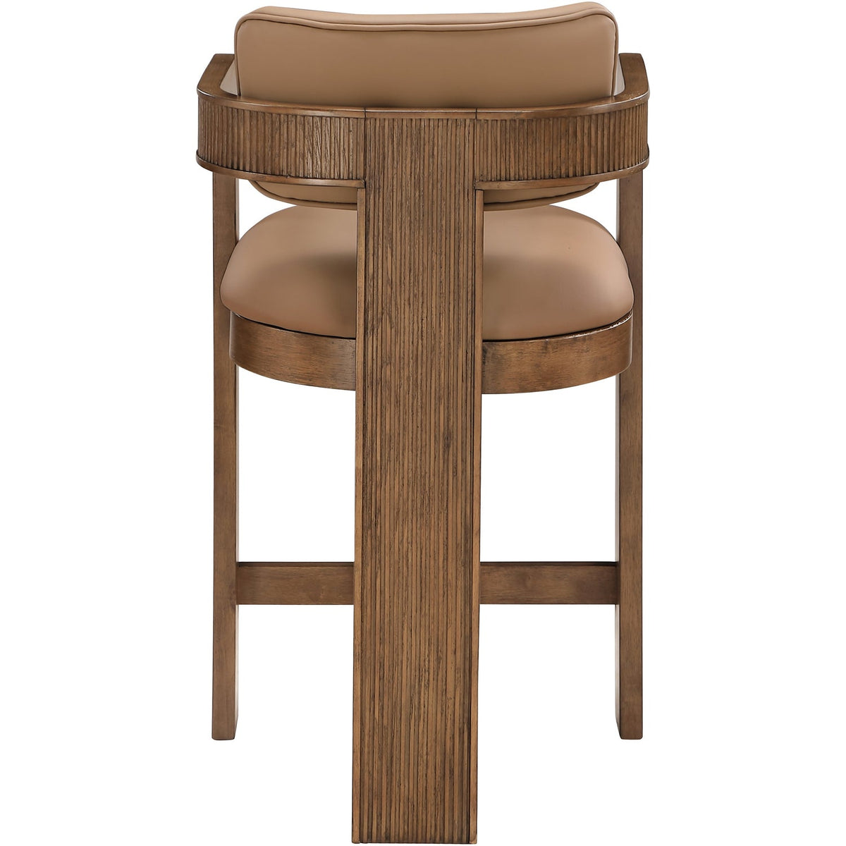 Sacha Tan Vegan Leather Upholstered Counter Stool Set of 2
