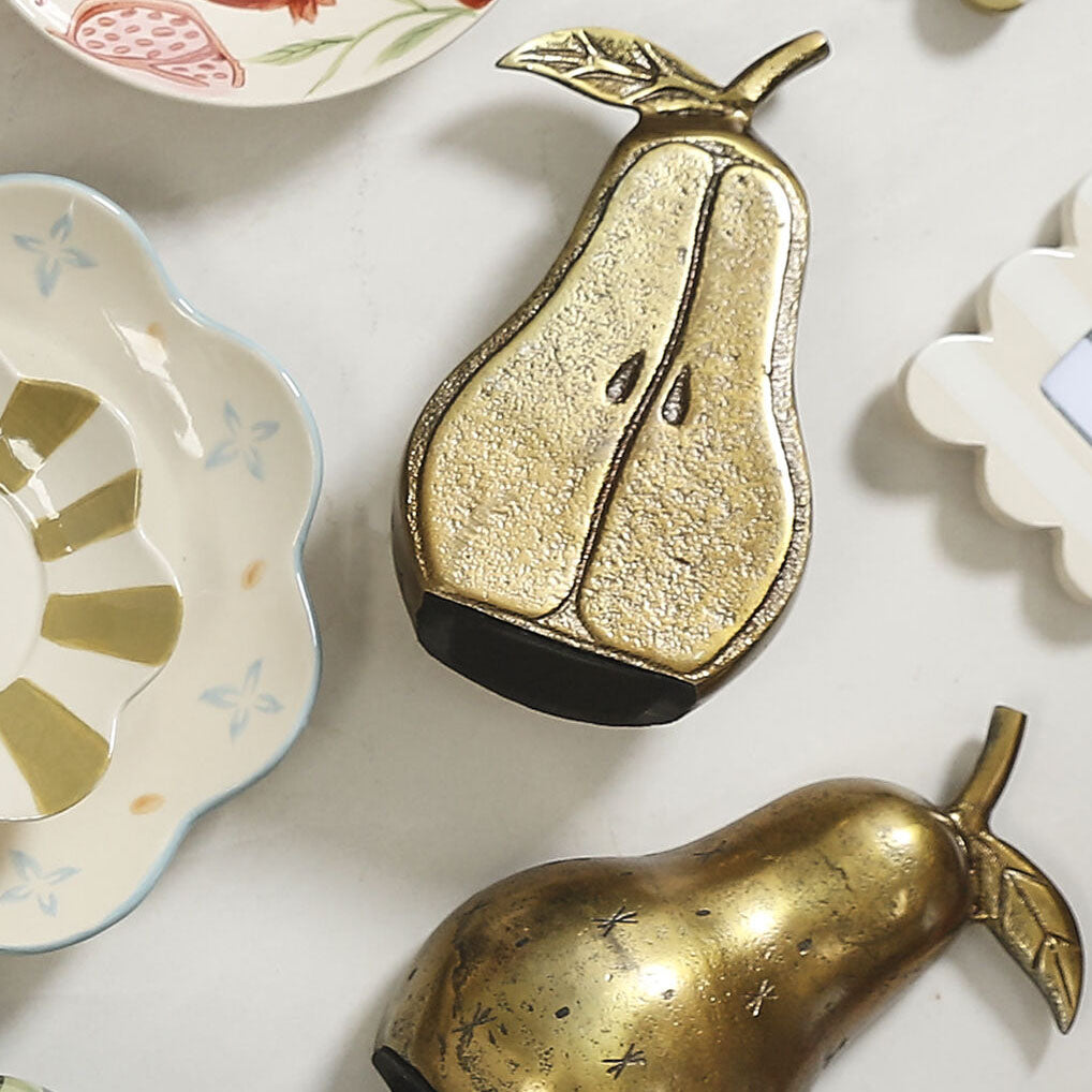 Golden Pear Bookend Set