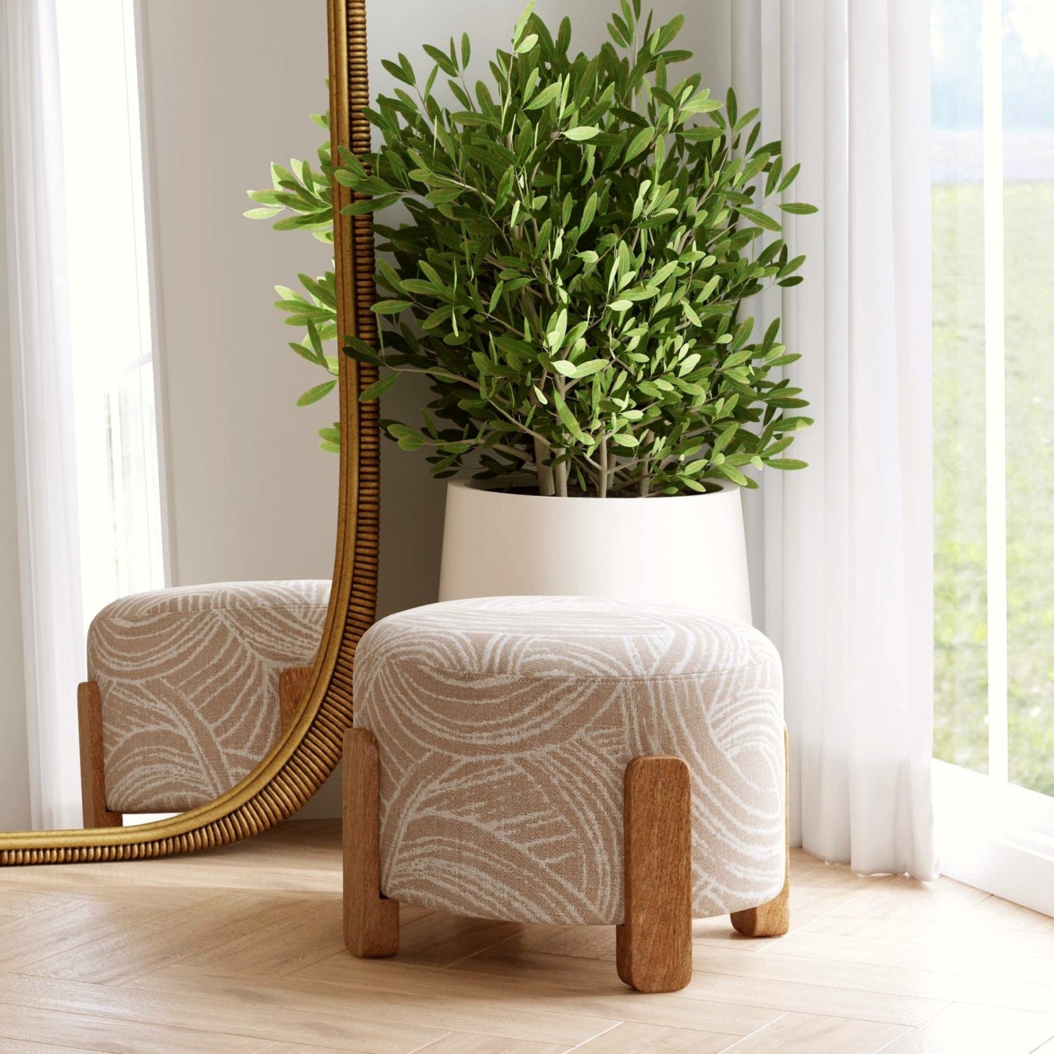 Bassett Mirror Willow Accent Ottoman