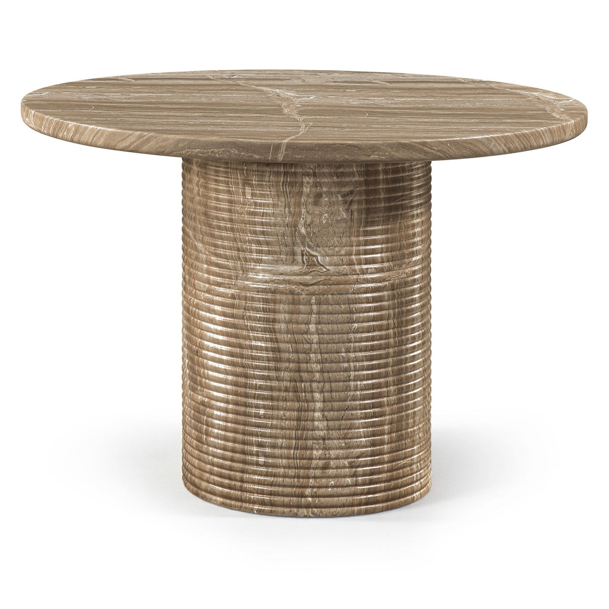 Rapallo 43" Concrete Dining Table in beige marble fluted concrete, primary product view