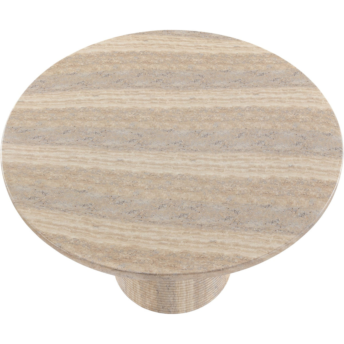 Rapallo 43in Travertine Concrete Indoor/Outdoor Dining Table