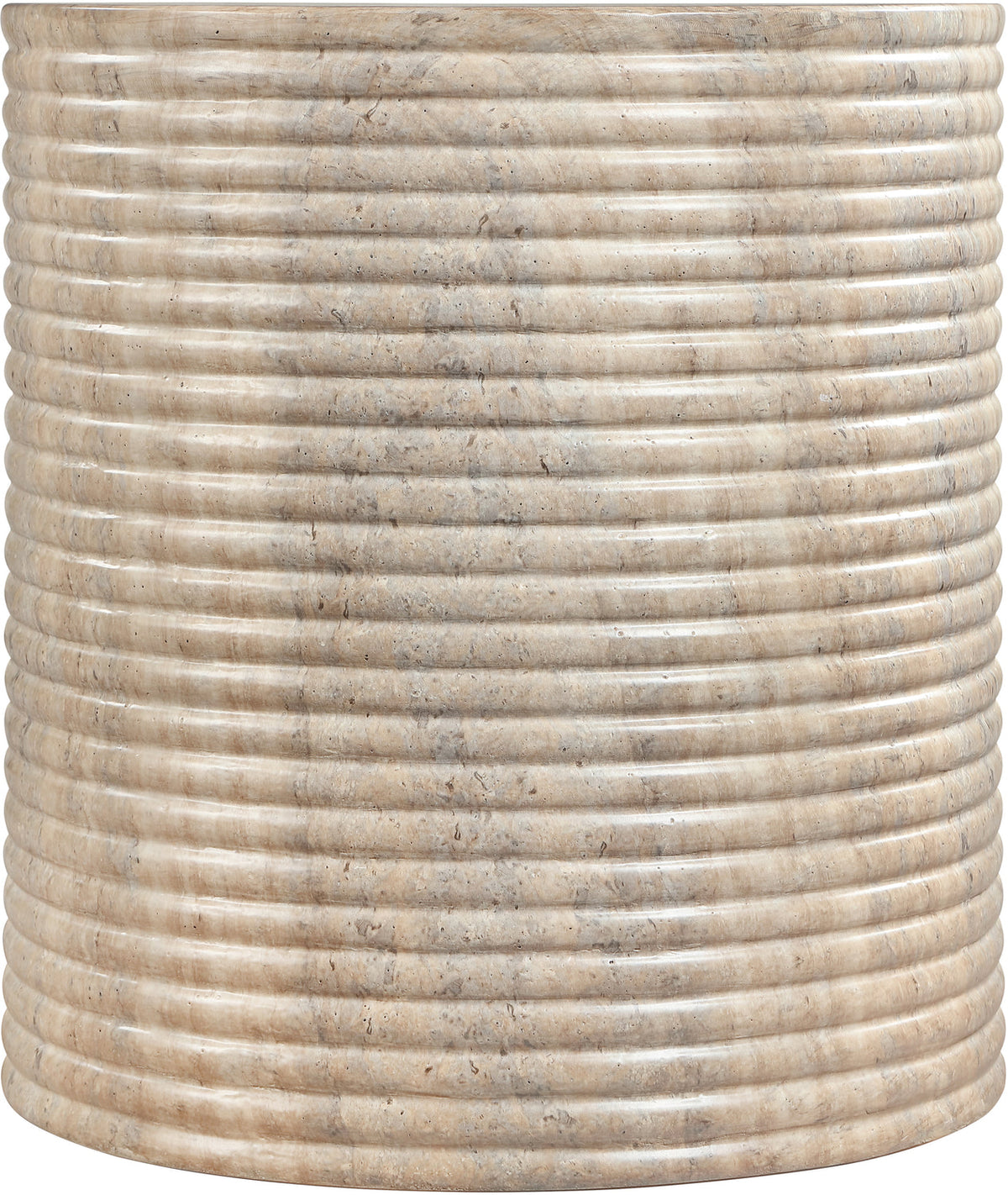 Rapallo Travertine Concrete Indoor/Outdoor End Table Set of 2