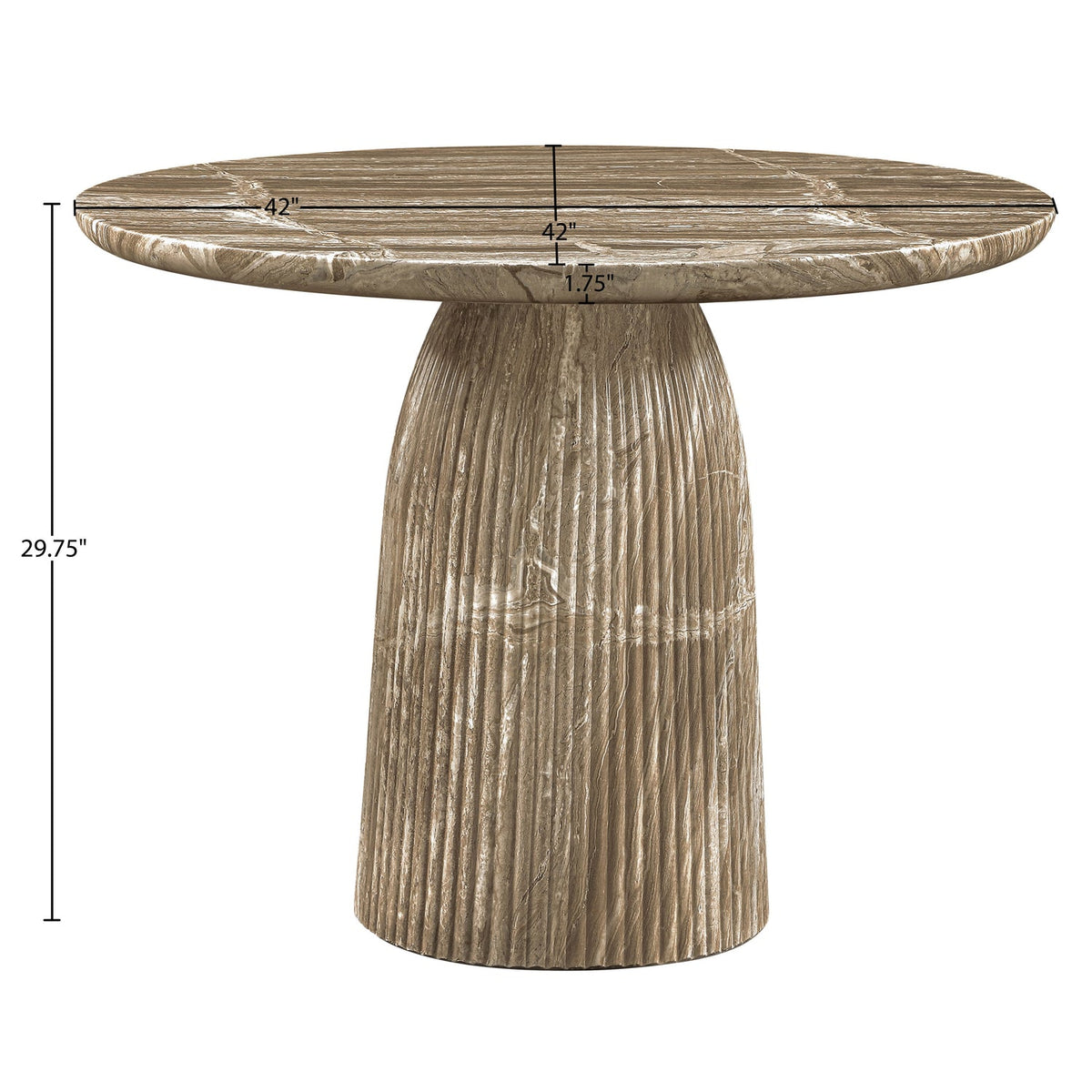 Venosa 42in Beige Concrete Indoor/Outdoor Dining Table